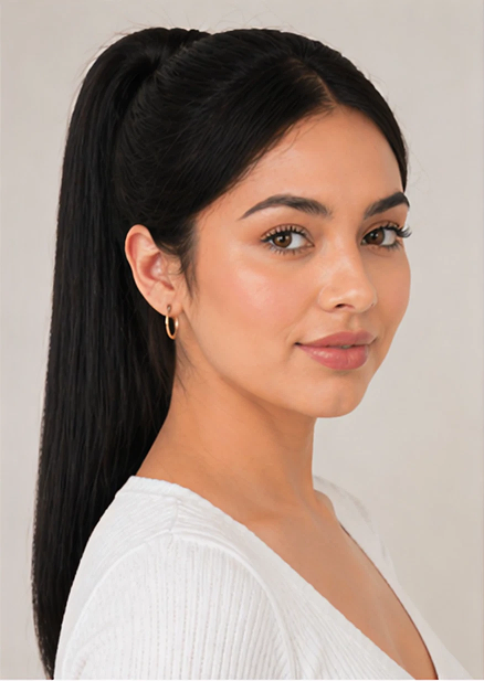 Claw Clip Ponytail Extension – Color 1B 18"
