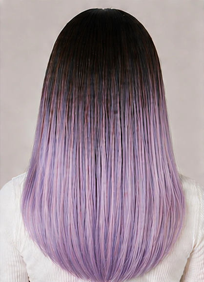 5 Pcs Lavender Clip-In Hair Extensions 14"