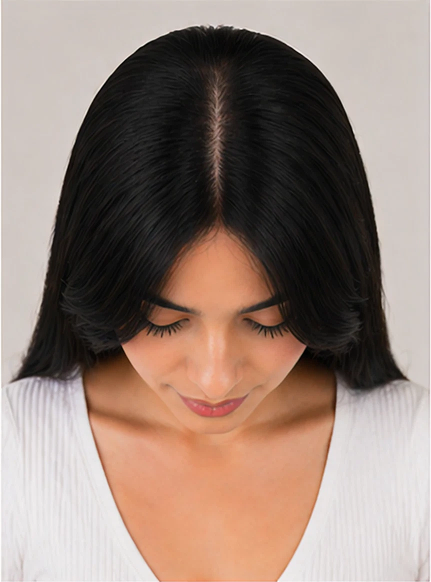 Front Patch Hair Piece – Natural Black