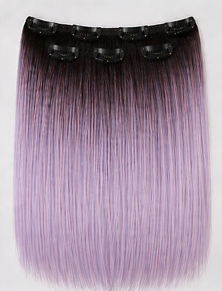 5 Pcs Lavender Clip-In Hair Extensions 14"
