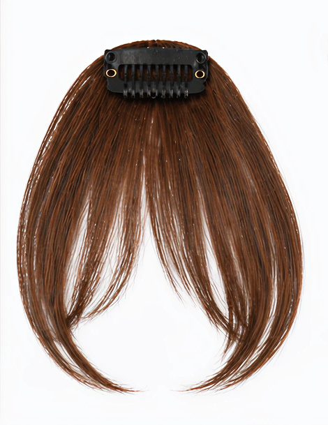 1 Pc Natural Brown French Bang Clip-In Fringe