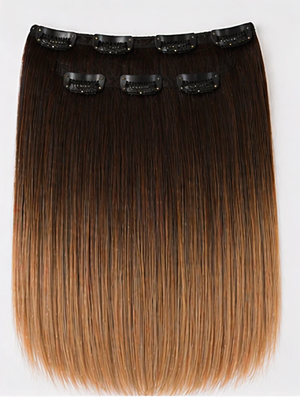 5 Pcs Ombre Caramel Clip-In Hair Extensions 14"