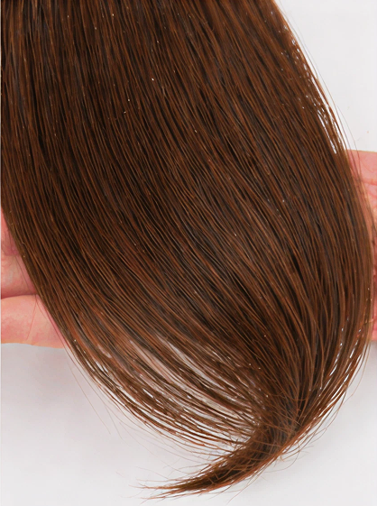 1 Pc Natural Brown French Bang Clip-In Fringe