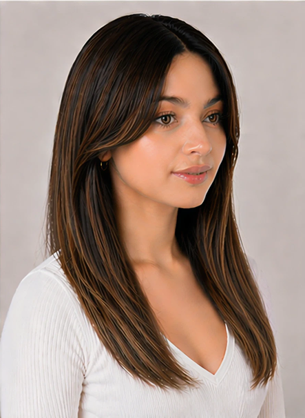5 Pcs Mocha Moose Clip-In Hair Extensions 14"