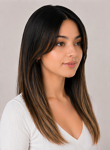 7 Pcs P4/27/T4 Ombre Clip-In Hair Extensions 14"