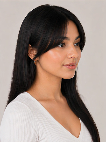 Front Patch Hair Piece – Natural Black
